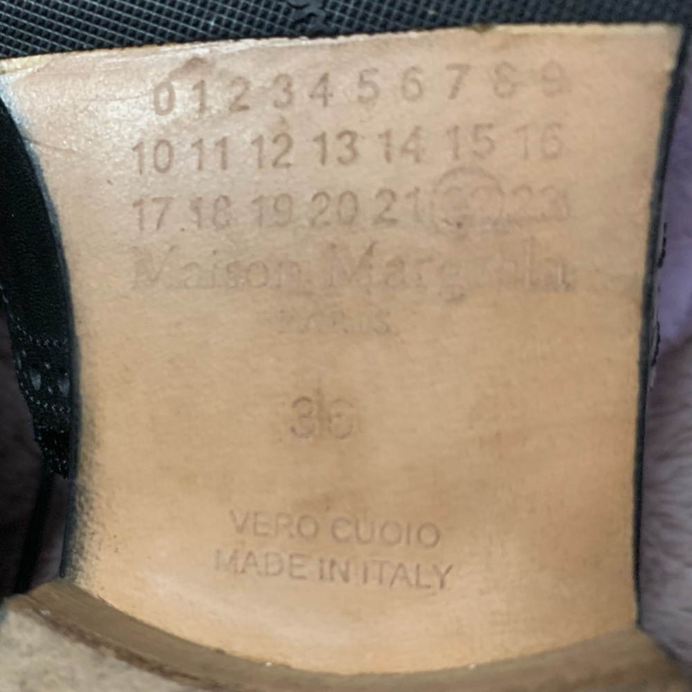 MAISON MARGIELA Ankle Strap Python & Leather Cut Out Shoes - Picture 11 of 12